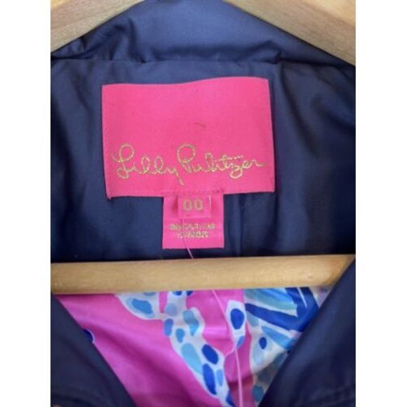 Lilly Pulitzer Women's Navy Blue 2 In 1 Haisley Puffer Jacket Vest $298 - Sz 00 - Picture 5 of 6
